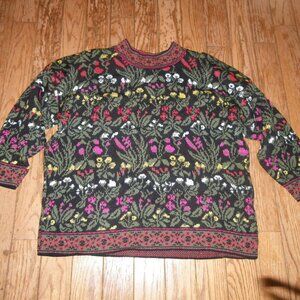 Vintage Women’s Floral Sparkly Sweater
